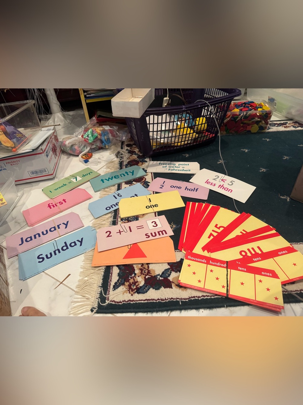 Educational Flash Card Set for Home Games - Multicolor